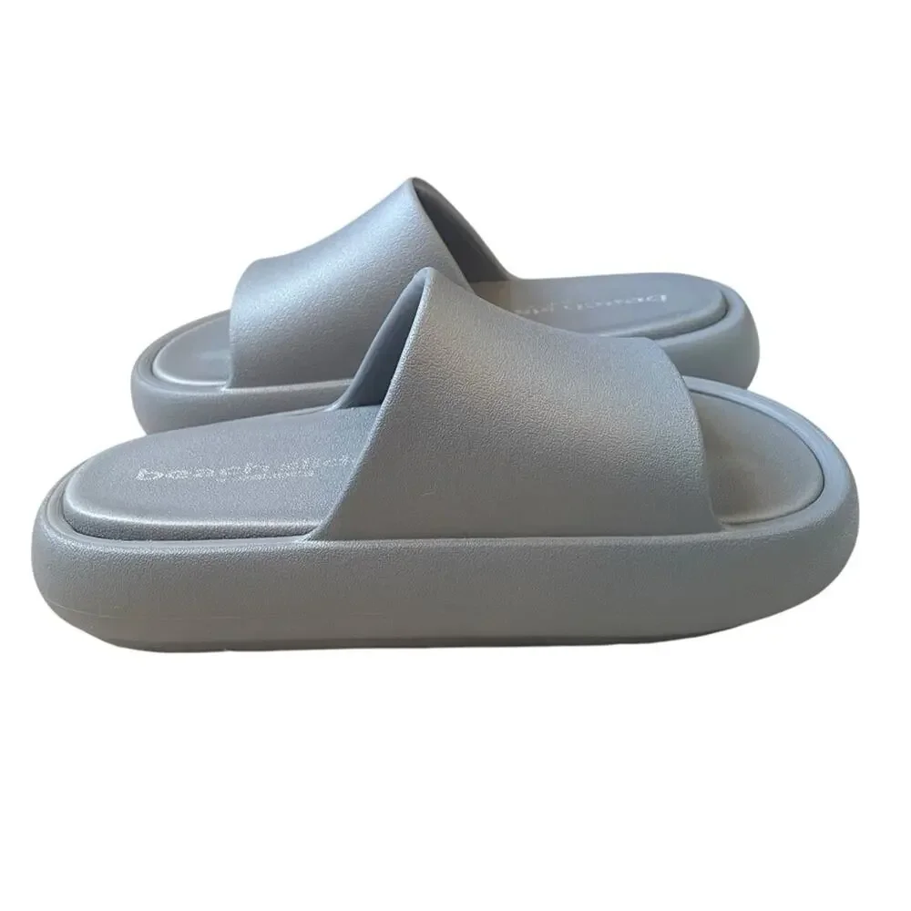 J Slides Squish Gray‎ Beach Slides Size 6 NWT